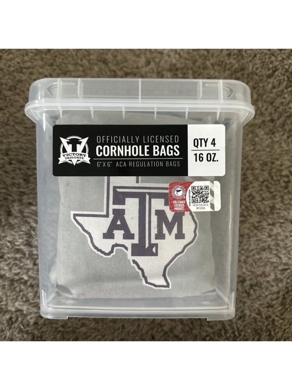 Texas A&M Aggies Cornhole Bean Bags 4 ACA Regulation Corn Shot Toss Game Bags